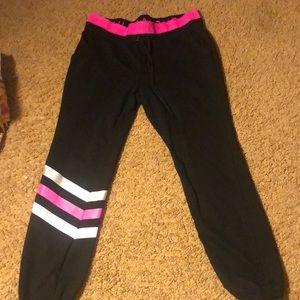 Black,Pink, Silver,and White sweatpants
